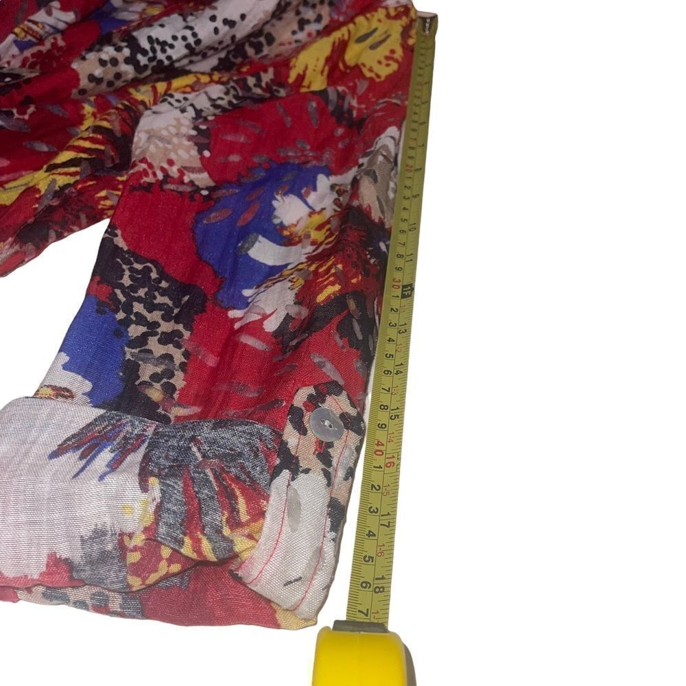 Ruby Rd. Semi-Sheer Multicolor Button Down Blouse - Size 8‎ - Picture 5 of 9